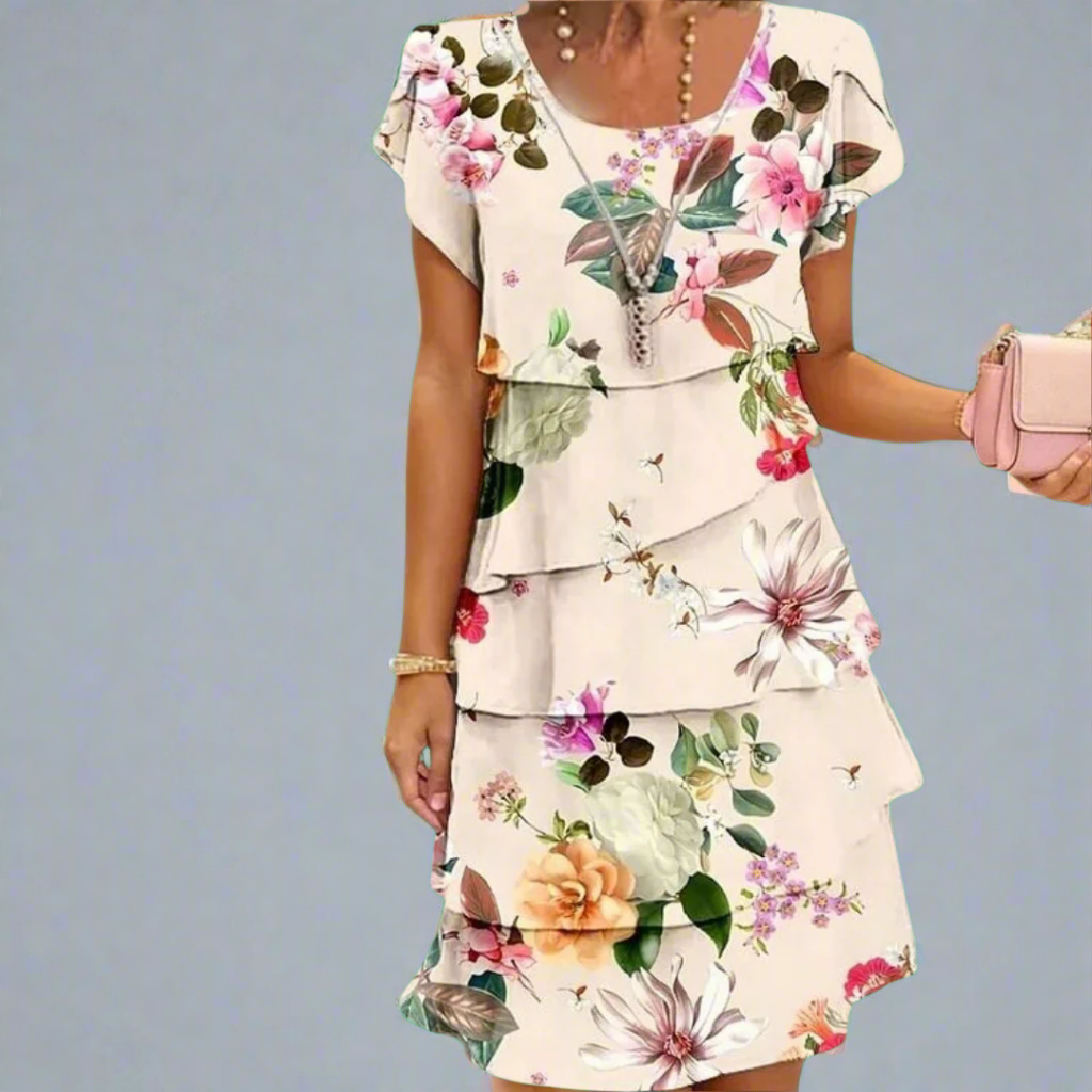 Theresa – Elegant kjole med subtilt print