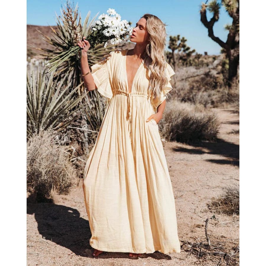Alva | Maxi Ibiza Kjole i Creme