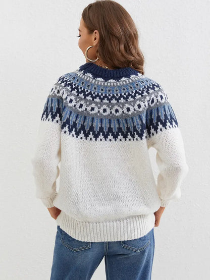 Freya™ | Stilfuld mønstret sweater til kvinder