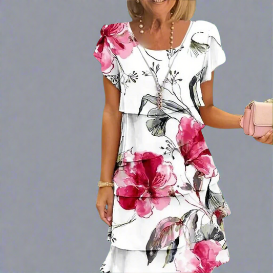 Theresa – Elegant kjole med subtilt print