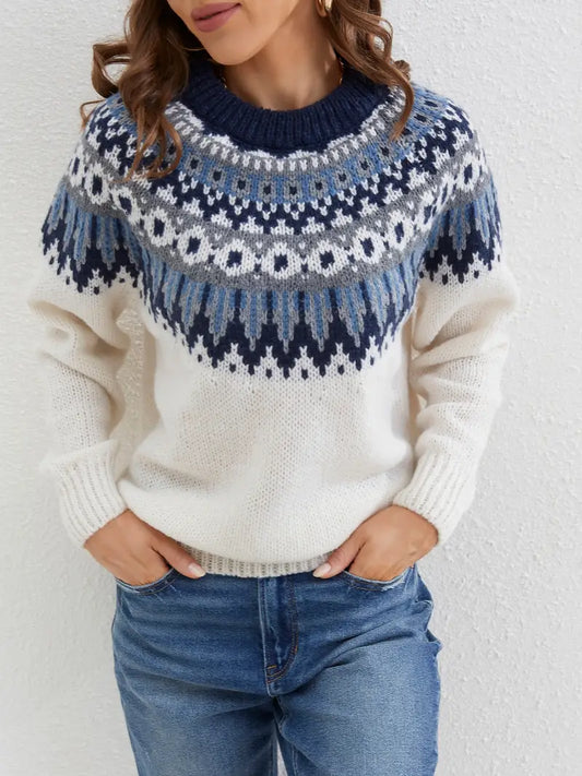 Freya™ | Stilfuld mønstret sweater til kvinder
