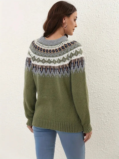 Freya™ | Stilfuld mønstret sweater til kvinder