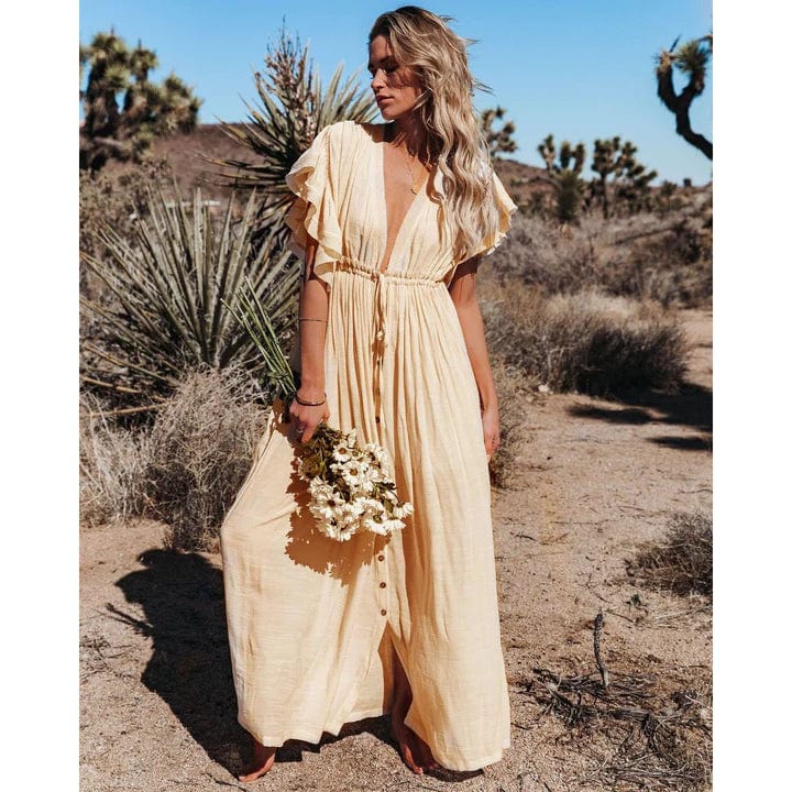 Alva | Maxi Ibiza Kjole i Creme