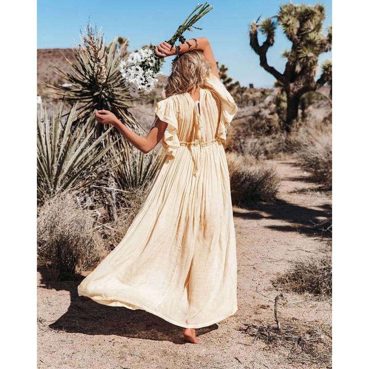 Alva | Maxi Ibiza Kjole i Creme